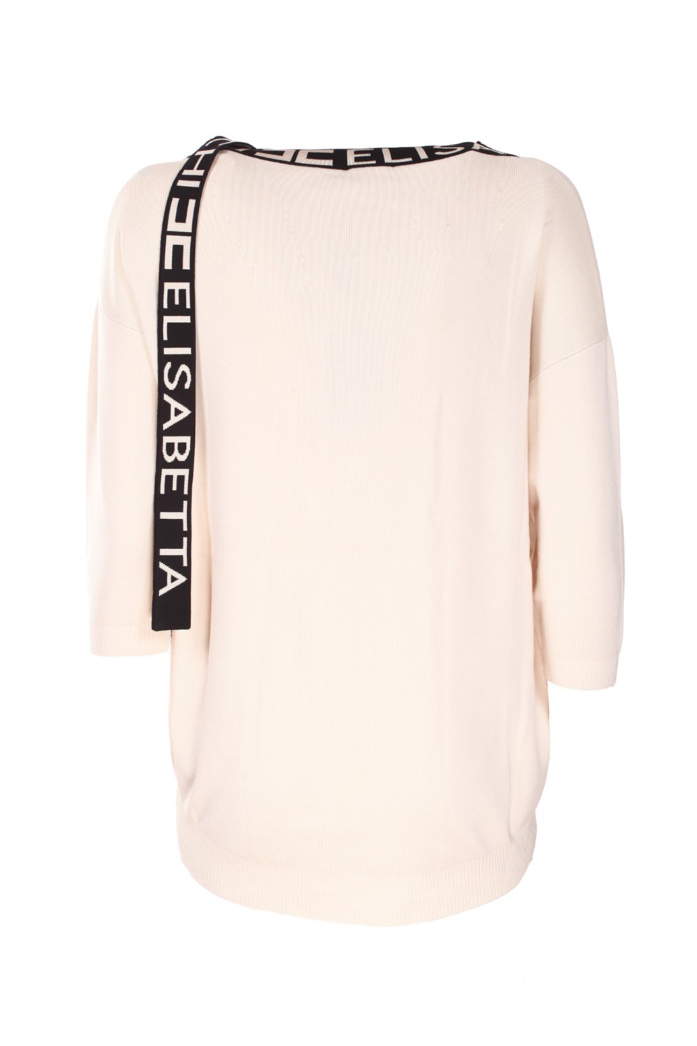 shop ELISABETTA FRANCHI Saldi Maglia: Elisabetta Franchi maglia con foulard logato.
Over  size fit.
Asimmetrica.
Bande in contrasto nel collo che diventano un foulard da regolare sia come fiocco che come sciarpa.
Manica a 3/4.
Composizione: 82% viscosa 18% poliammide. 
Made in Italy.. MK38S26E2-E84 number 1117960